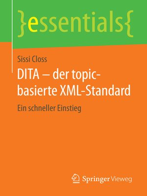 cover image of DITA – der topic-basierte XML-Standard